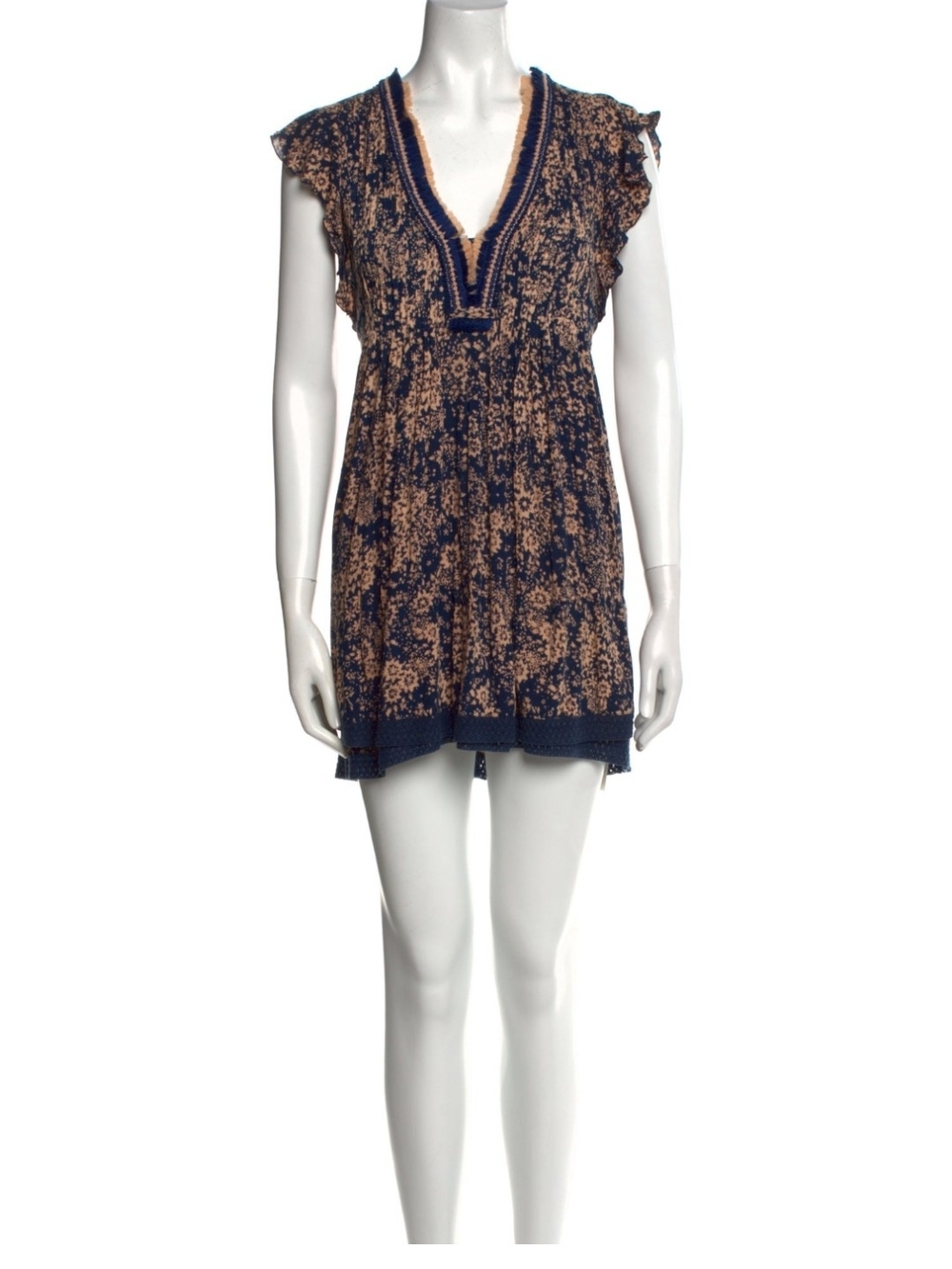 Poupette St Barth V-Neck Mini Dress/ Coverup